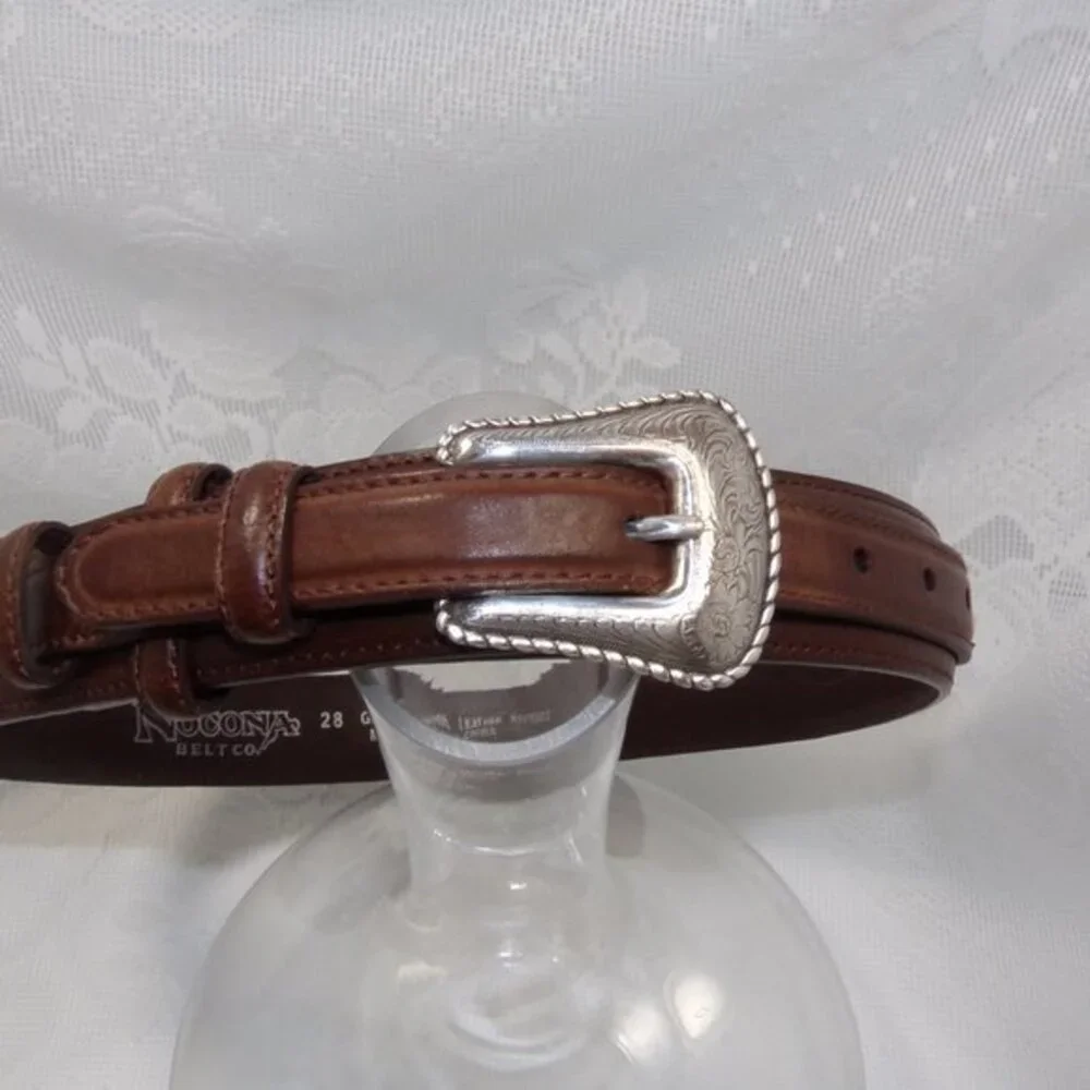 Nocona Western Mens Belt Leather Top Hand Ranger Brown N2476802 SIZE 28‎